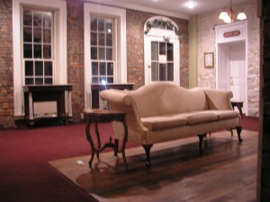 Upstairs sitting room at the Old Talbott Tavern